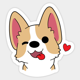 Corgi Smile Sticker